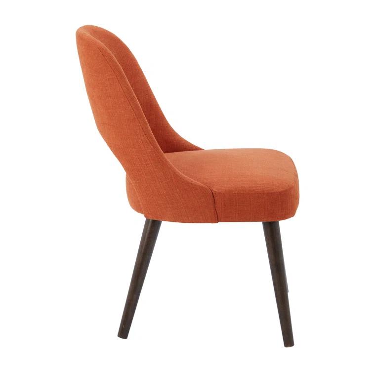 Nola Upholstered Dining Side Chairs with Cutout Back Design