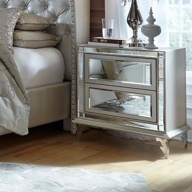 Hollywood Loft Upholstered Nightstand