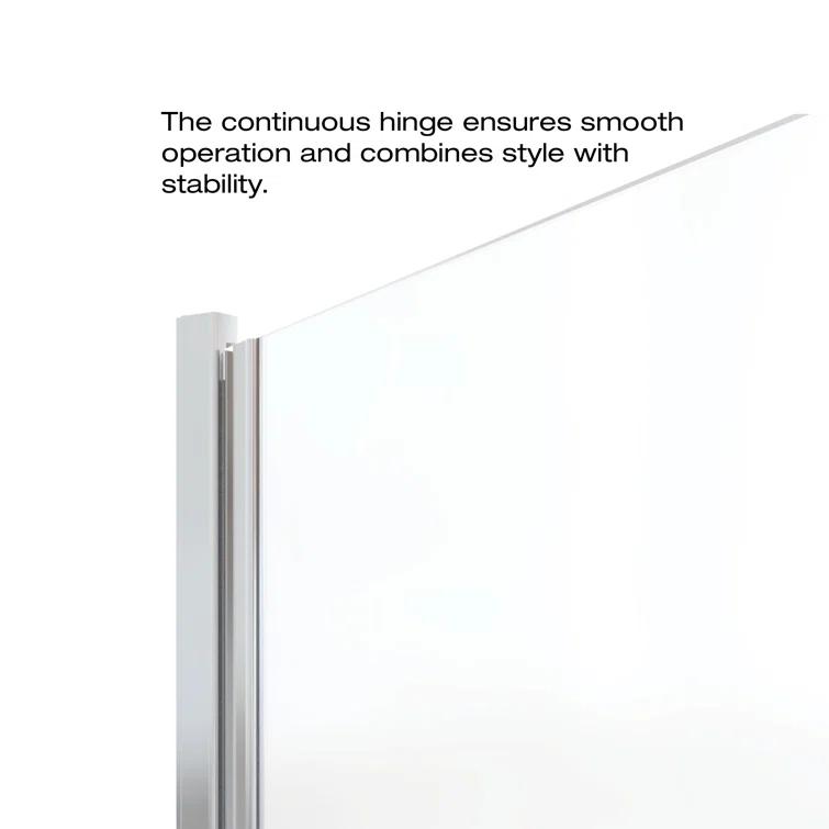 Infinity 28" x 65.56" Pivot Semi-Frameless Shower Door