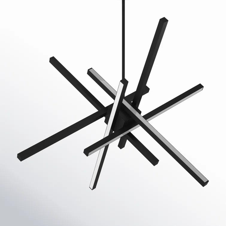 WAC Lighting Parallax 39" 3000K 1-Light LED Modern Aluminum Pendant in Black