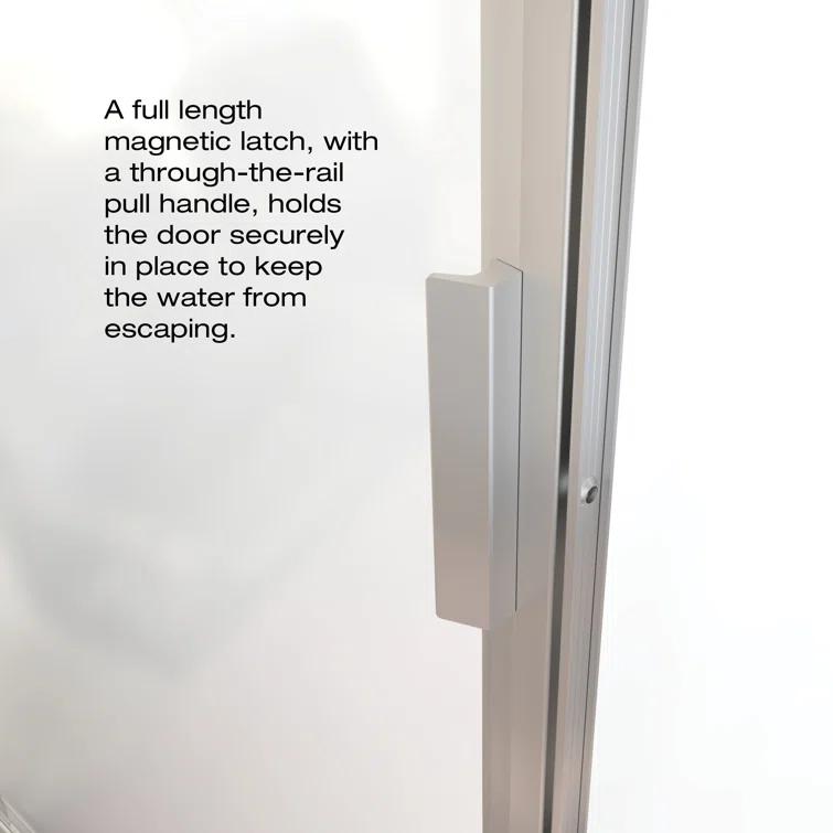 Deluxe 57.5'' W 68.6'' H Framed Neo-angle Reversible Shower Enclosure