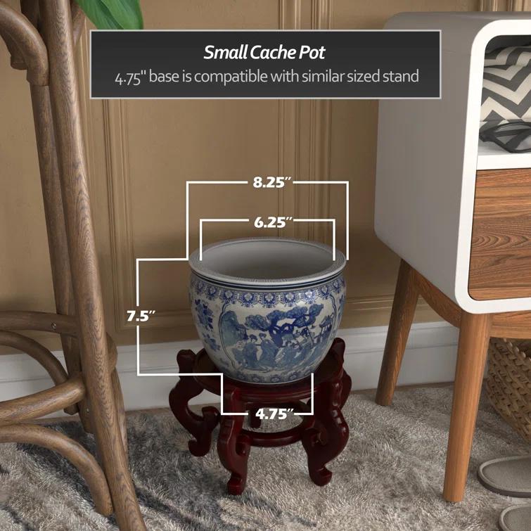 Oriental Furniture Ladies Chinese Porcelain Pot Planter & Reviews | Perigold