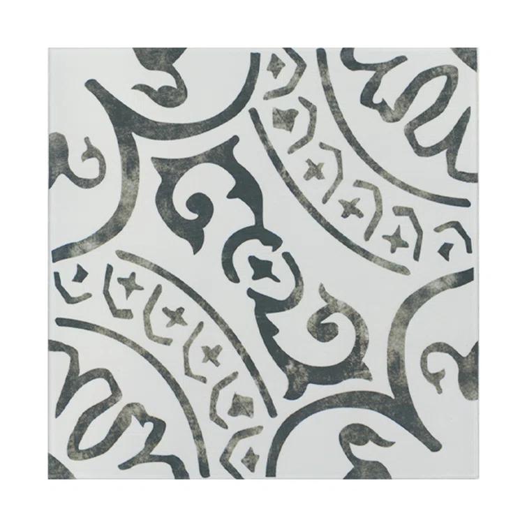Amara 8" x 8" Encaustic Look Matte Porcelain Floor & Wall Tile