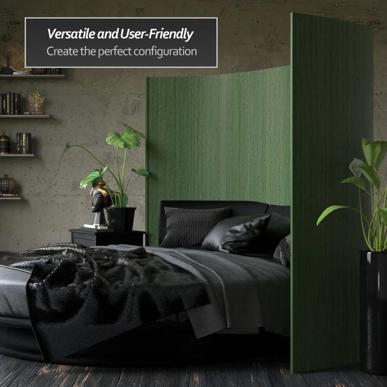 6 ft. Tall Bamboo Wave Screen - Distressed Green