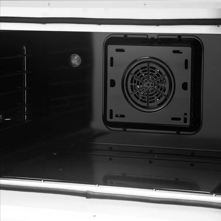 Galiano 36" French Door Dual Fuel Range, Black or White & Antique Brass, 5.36 cu.ft. True Convection Oven