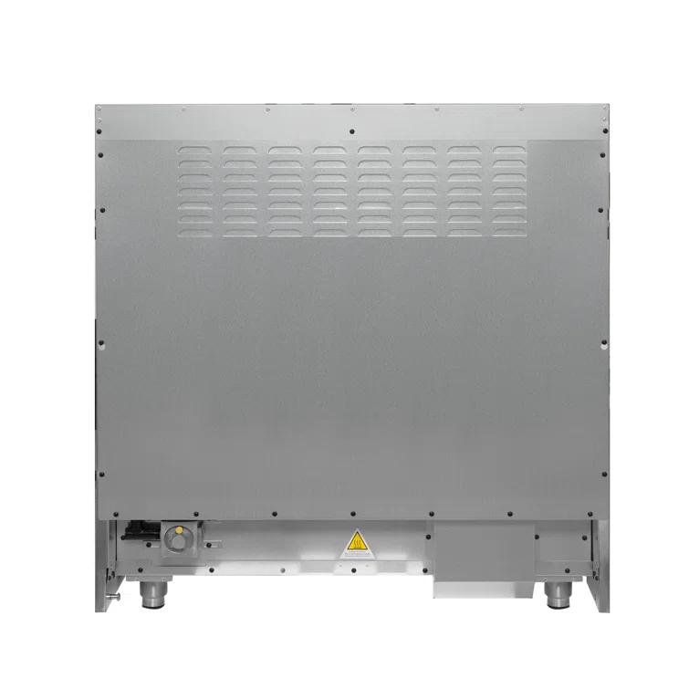 Galiano 36" French Door Dual Fuel Range, Black or White & Antique Brass, 5.36 cu.ft. True Convection Oven