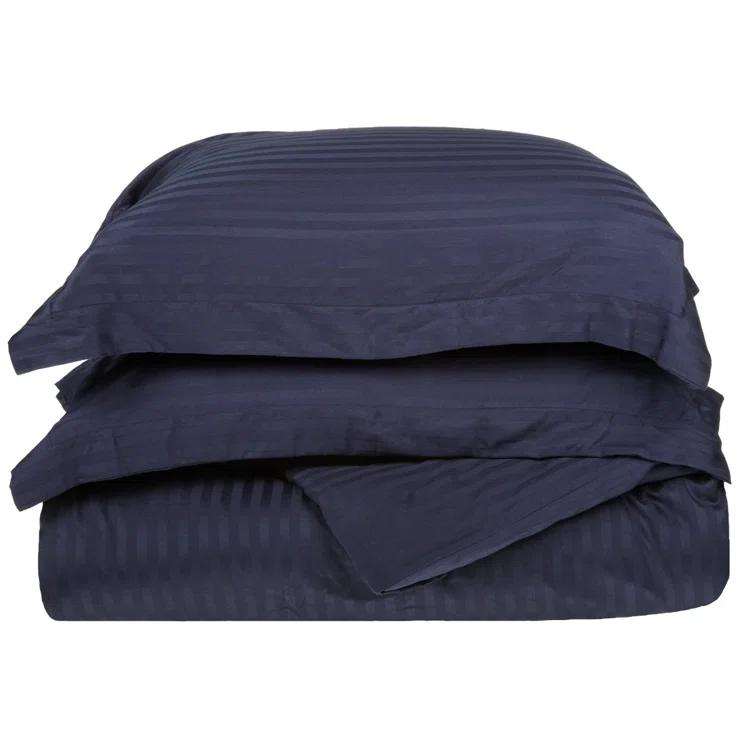 Superior 300 Thread Count Duvet Cover Set, Navy Blue, King/ California King