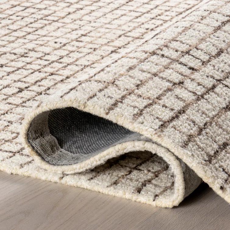 Arvin Olano x Rugs USA Melrose Checked Wool Area Rug