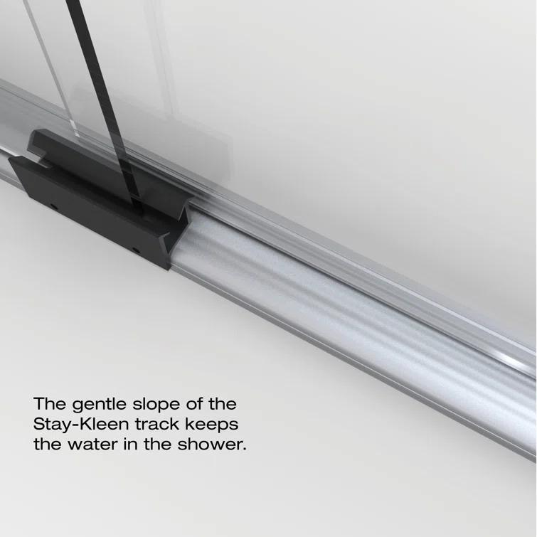 Infinity 43" W x 47'' W x 70" H Semi-Frameless Shower Door