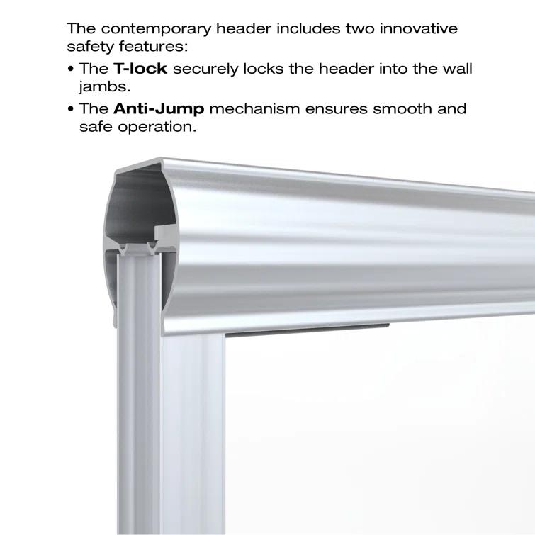 Infinity 43" W x 47'' W x 70" H Semi-Frameless Shower Door