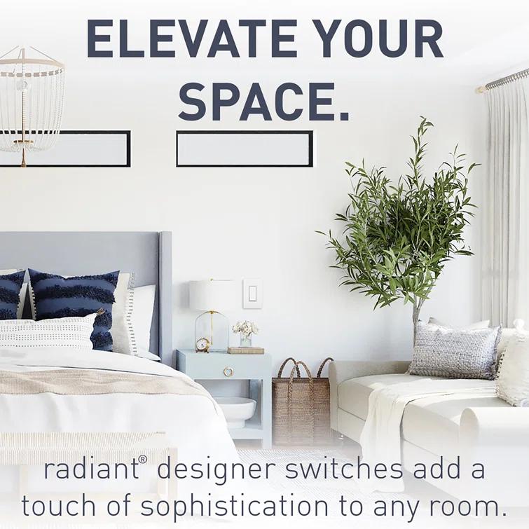 Radiant 15-Amp 4-Way Decorator Rocker Light Switch