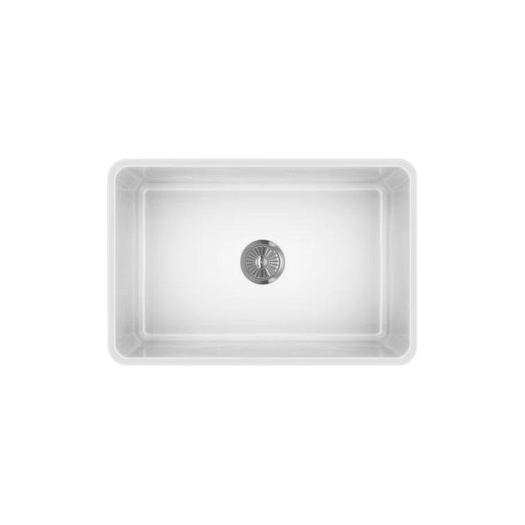 LaToscana 27'' L Farmhouse / Apron Single Bowl Fireclay Kitchen Sink LTW2718W