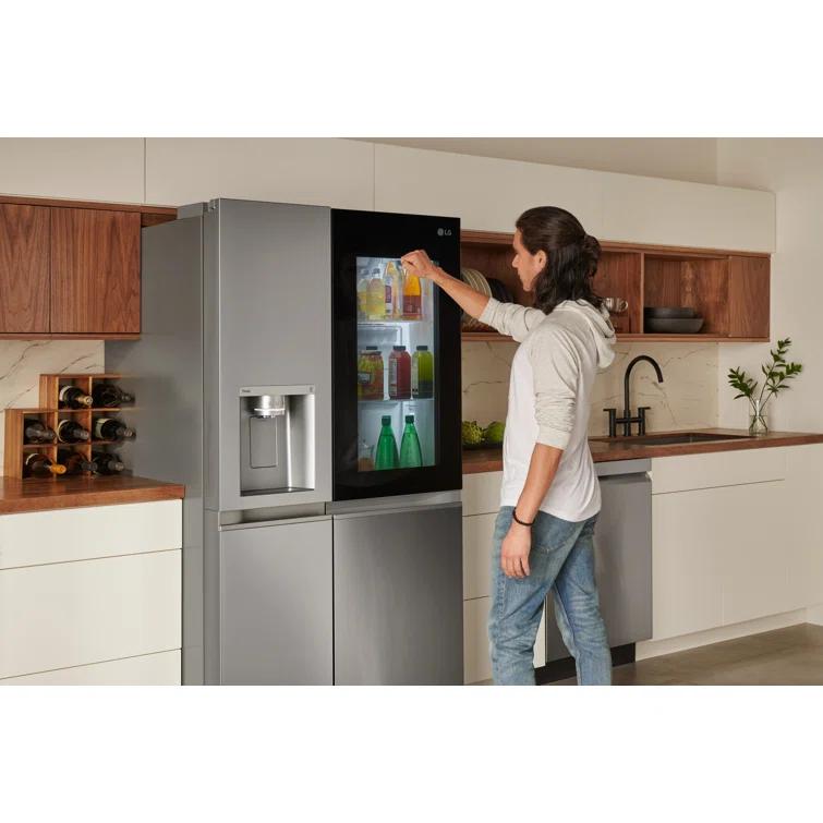 LG 27 cu. ft. Side by Side Smart Refrigerator w/ InstaView and Craft Ice
