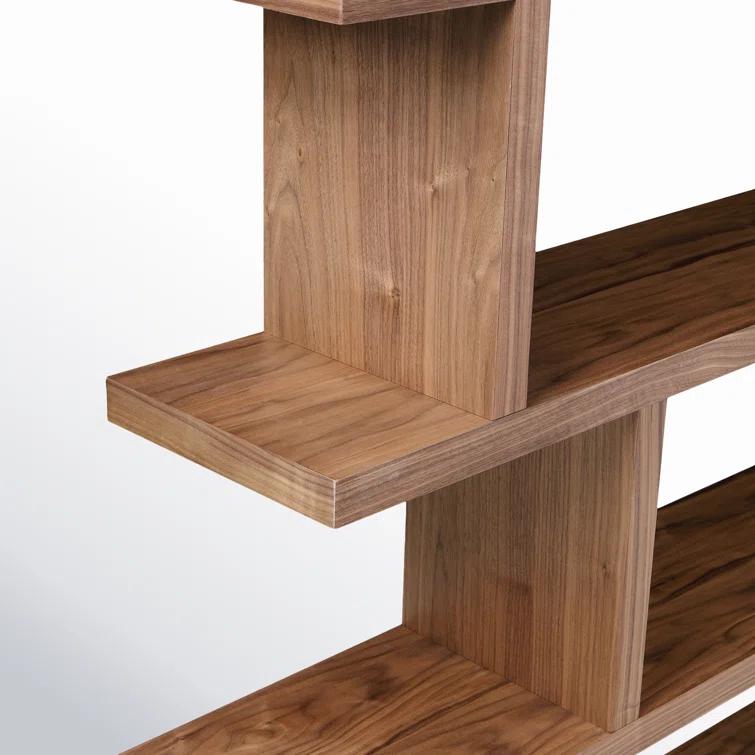Modern Staggered Bookshelf (63")