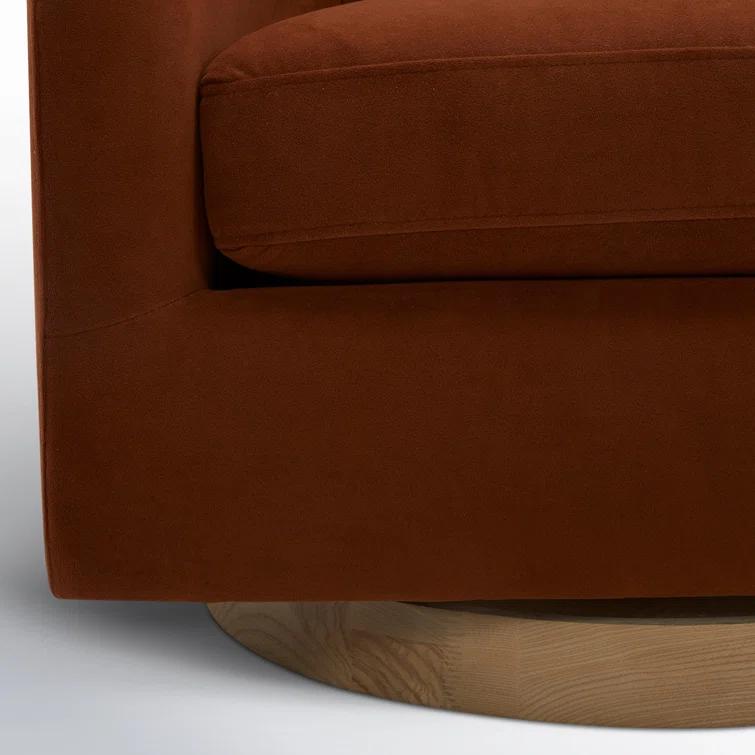 Upholstered Swivel Barrel Chair