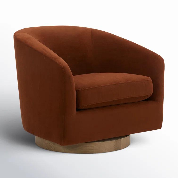 Upholstered Swivel Barrel Chair