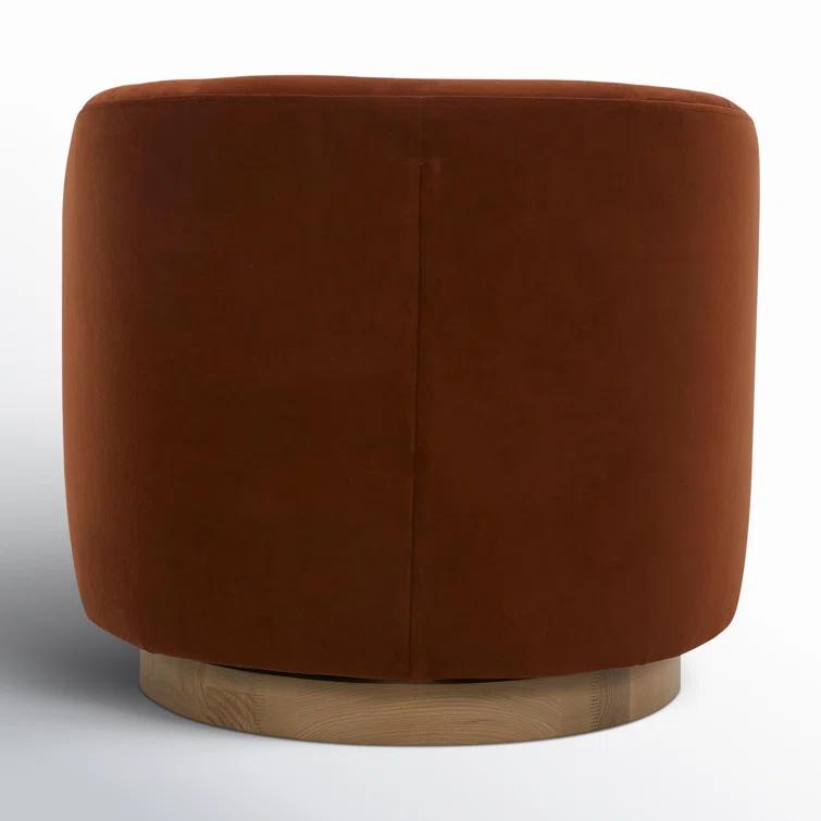 Upholstered Swivel Barrel Chair