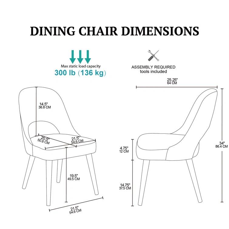 Nola Upholstered Dining Side Chairs with Cutout Back Design