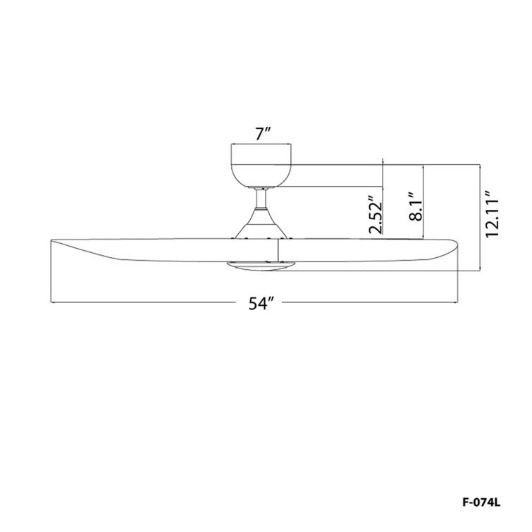 54" Swirl 3 - Blade Outdoor LED Smart Propeller Ceiling Fan with Remote Control and Light Kit Included
