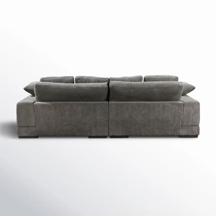 Plunge Sectional Charcoal-Color:Dark Grey,Style:Transitional