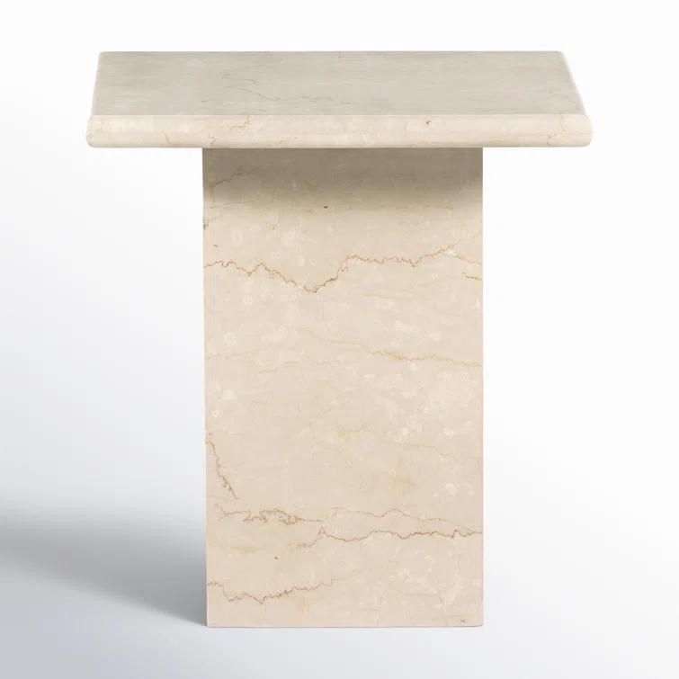 Leonel Side Table - Cream Marble