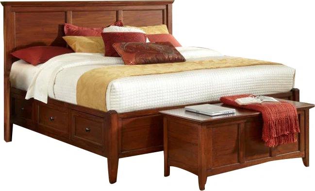 Solid Wood Platform Storage Bed