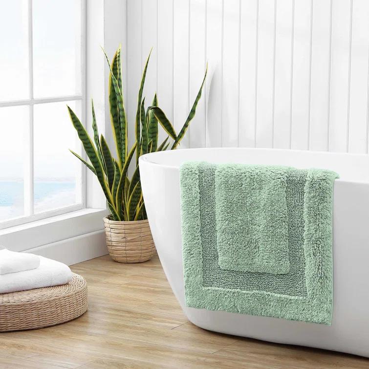 Tommy Bahama Home Tommy Bahama Long Branch Solid Cotton Reversible Bath Rug