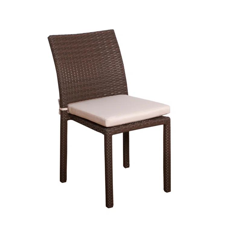 Sonlin Outdoor Stacking Dining Side Chair with Cushion
