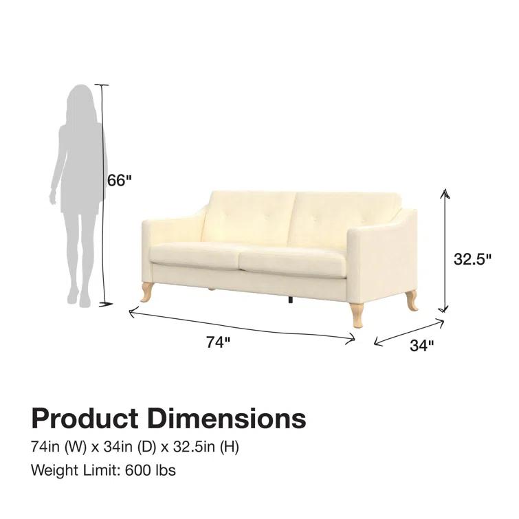 Tess 74'' Upholstered Sofa