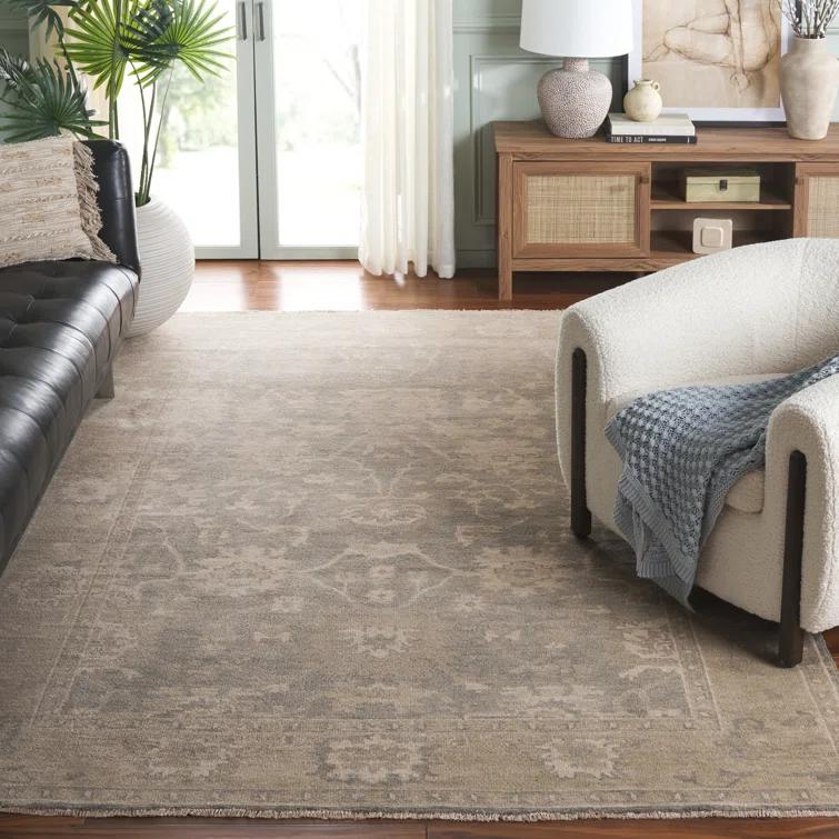 Oushak Hand Knotted Wool Oriental Rug