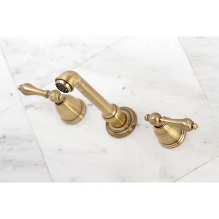 Kingston Brass English Country Two-Handle 3-Hole Wall Mount Roman Tub Faucet