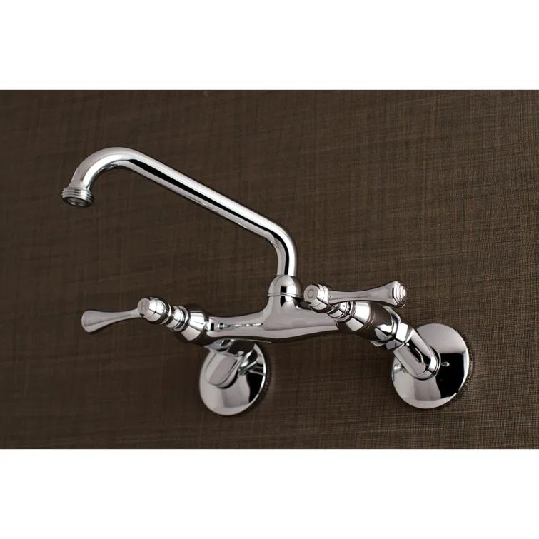 Kingston Brass Kingston Two-Handle 2-Hole Wall Mount Laundry Faucet