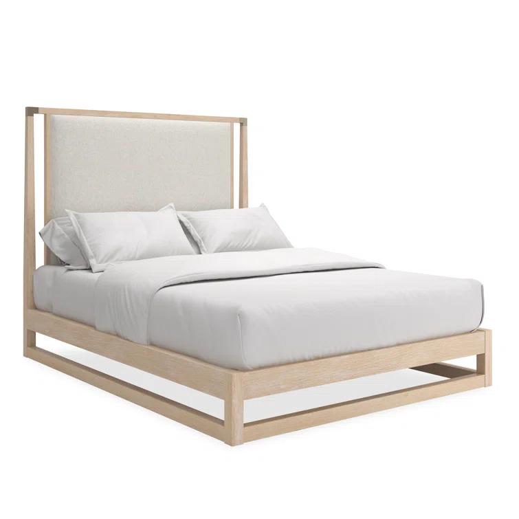 Pinstripe Upholstered Standard Bed