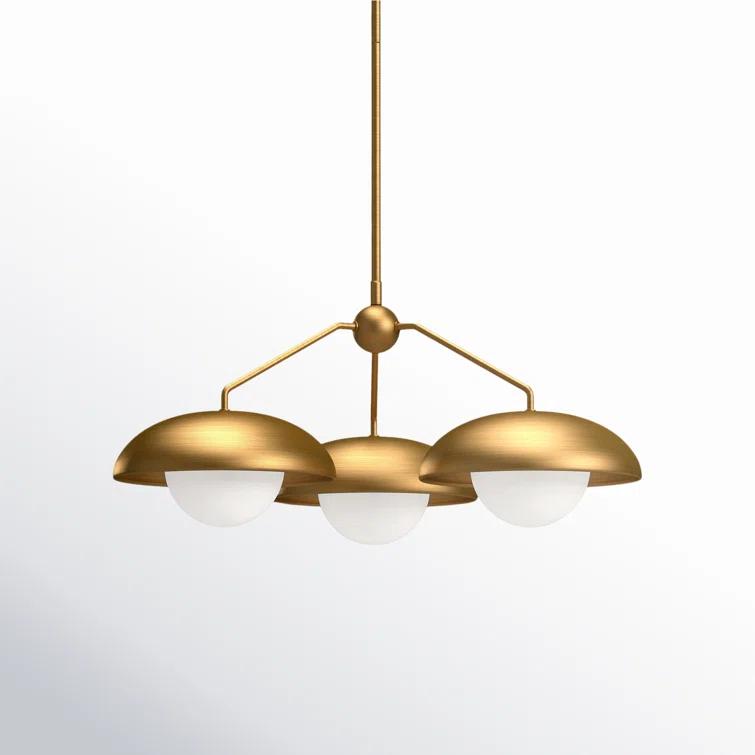 Alessia 3 Light Metal Sphere Chandelier