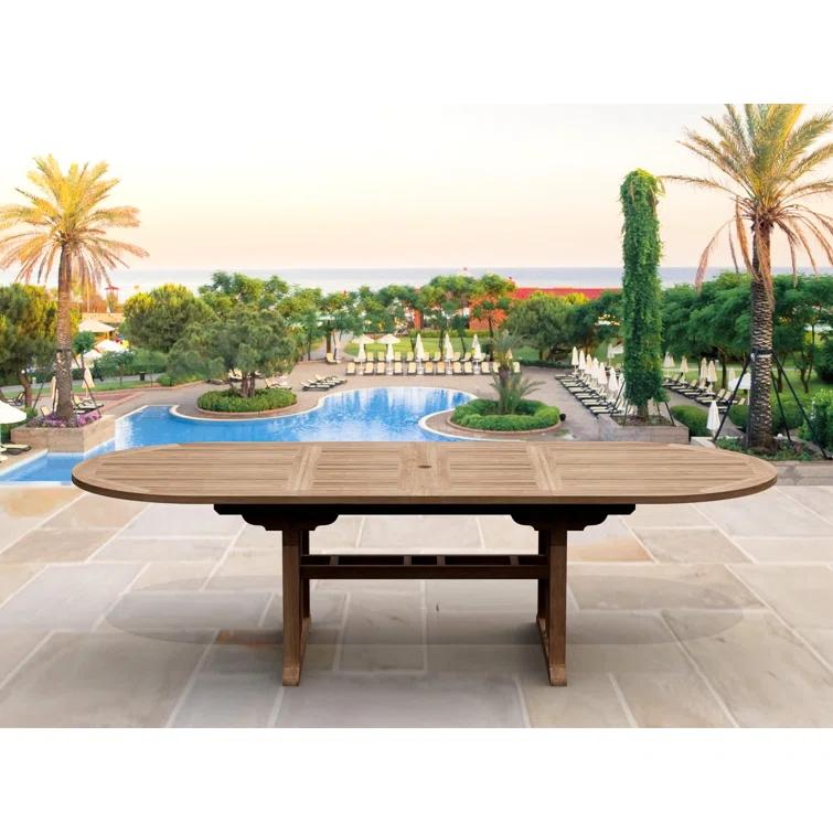 Anderson Teak Sahara Dining Side Chair 11-Pieces Oval Dining Set