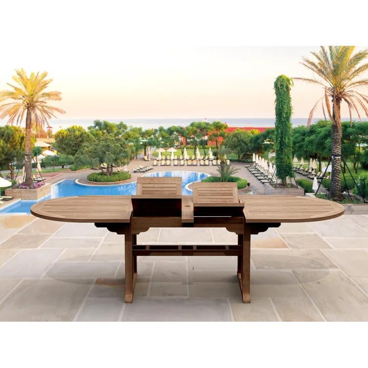 Anderson Teak Sahara Dining Side Chair 11-Pieces Oval Dining Set