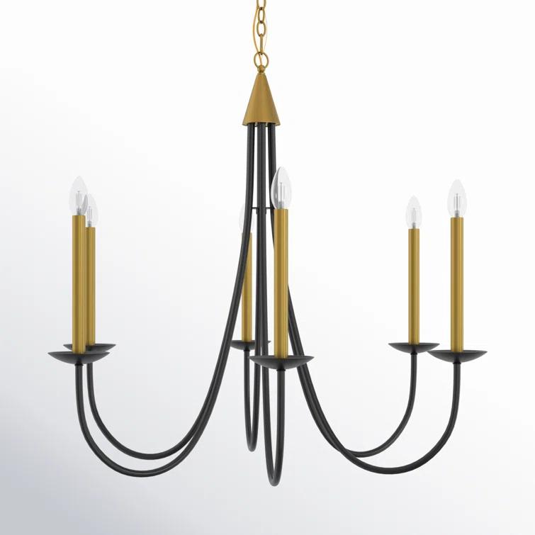 Castlehill 6 Light Metal Dimmable Chandelier