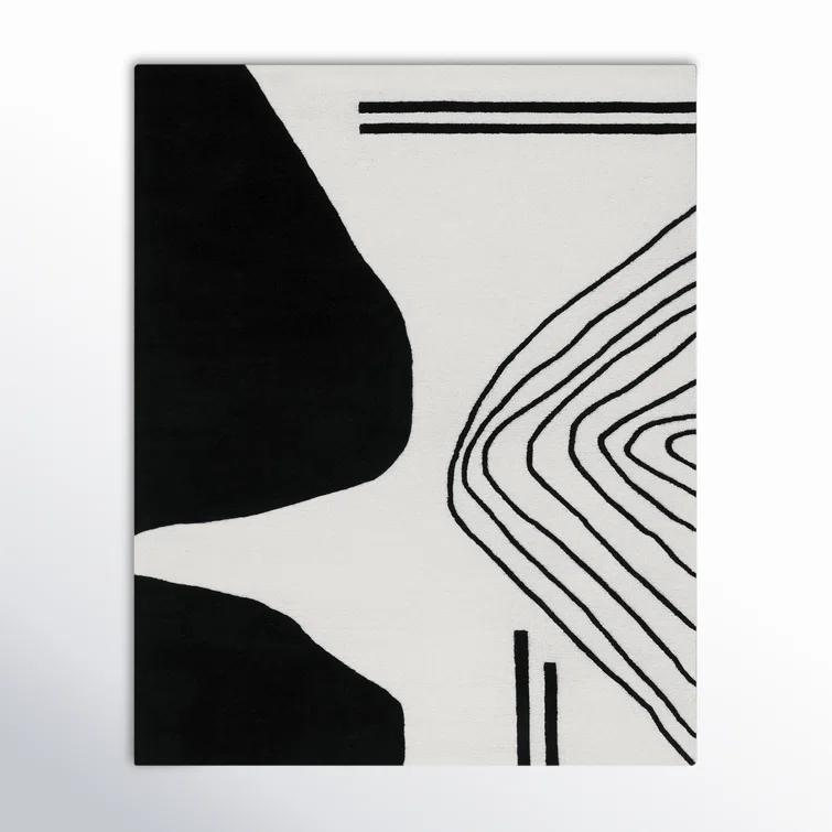 Rodeo Drive RD860 Hand Tufted Area Rug - Ivory/Black - 8'x10' - Safavieh.