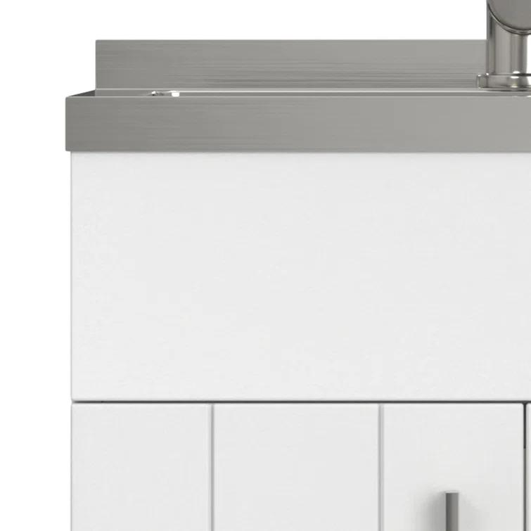 Modern Wide Shaker All-In-One 20-inch Laundry Utility Sink and Cabinet