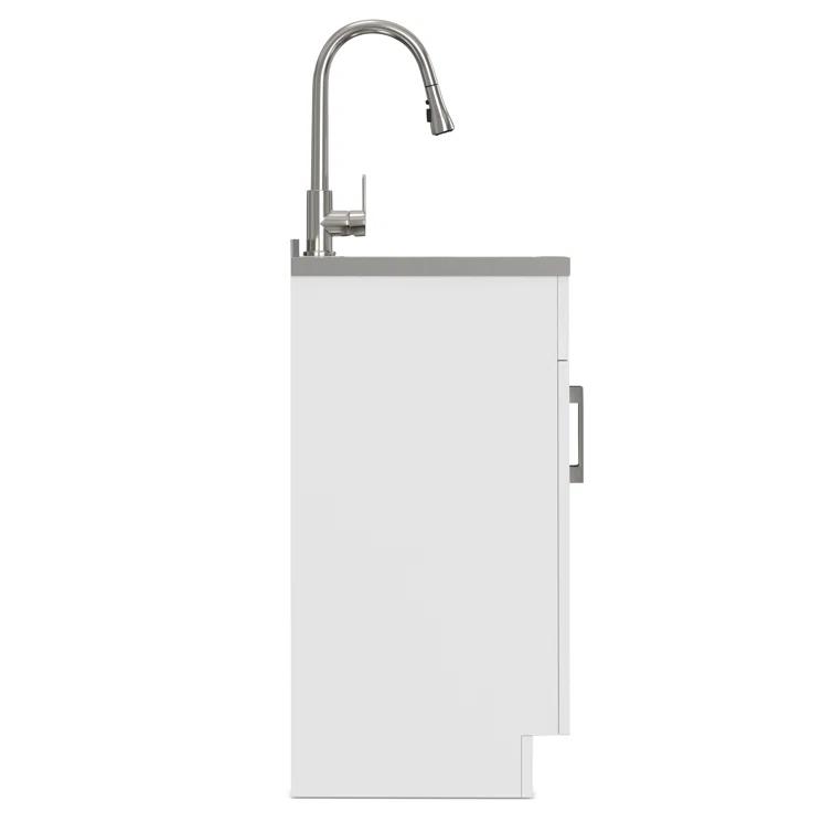 Modern Wide Shaker All-In-One 20-inch Laundry Utility Sink and Cabinet