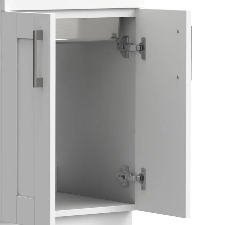 Modern Wide Shaker All-In-One 20-inch Laundry Utility Sink and Cabinet