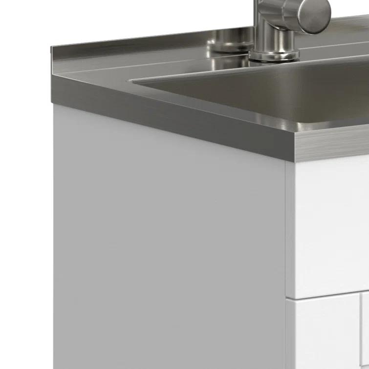 Modern Wide Shaker All-In-One 20-inch Laundry Utility Sink and Cabinet