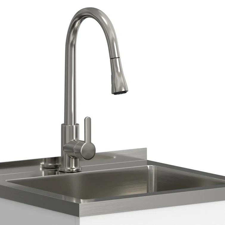 Modern Wide Shaker All-In-One 20-inch Laundry Utility Sink and Cabinet
