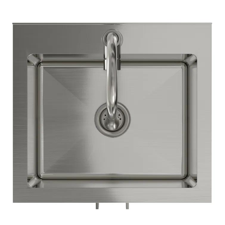 Modern Wide Shaker All-In-One 20-inch Laundry Utility Sink and Cabinet