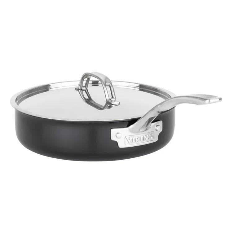 Viking Viking 12pc Cast Black 3-Ply Stainess Steel Cookware Set with Metal Lids