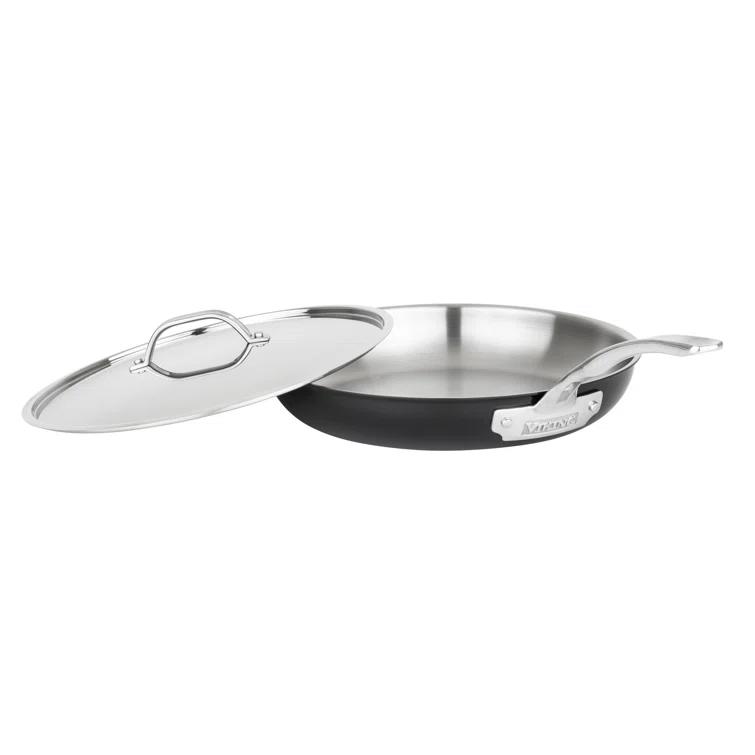 Viking Viking 12pc Cast Black 3-Ply Stainess Steel Cookware Set with Metal Lids