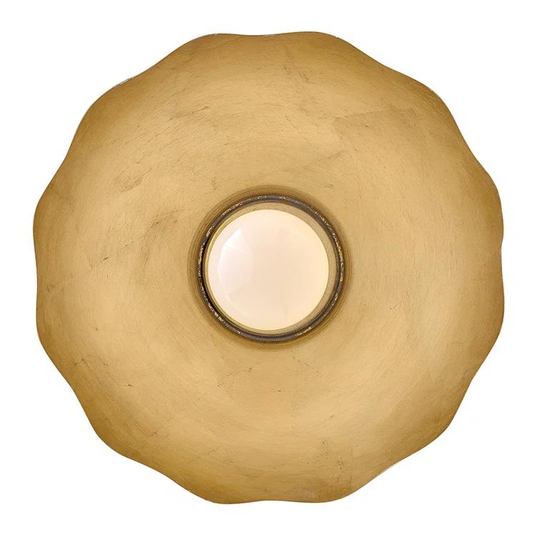 Darla Medium Single Light Exposed Bulb Floral Flush Mount Ceiling Light
