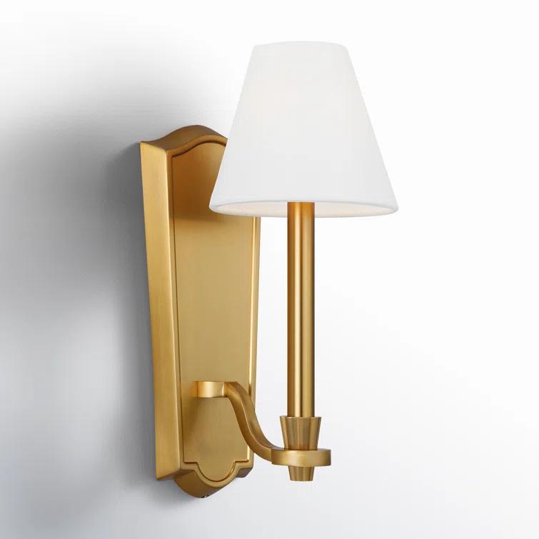Burnished Brass 15" Contemporary Wall Sconce