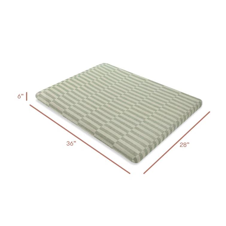 Babyletto Muslin All-Stages Midi Crib Sheet, GOTS Certified Organic Cotton - Moss Stripe