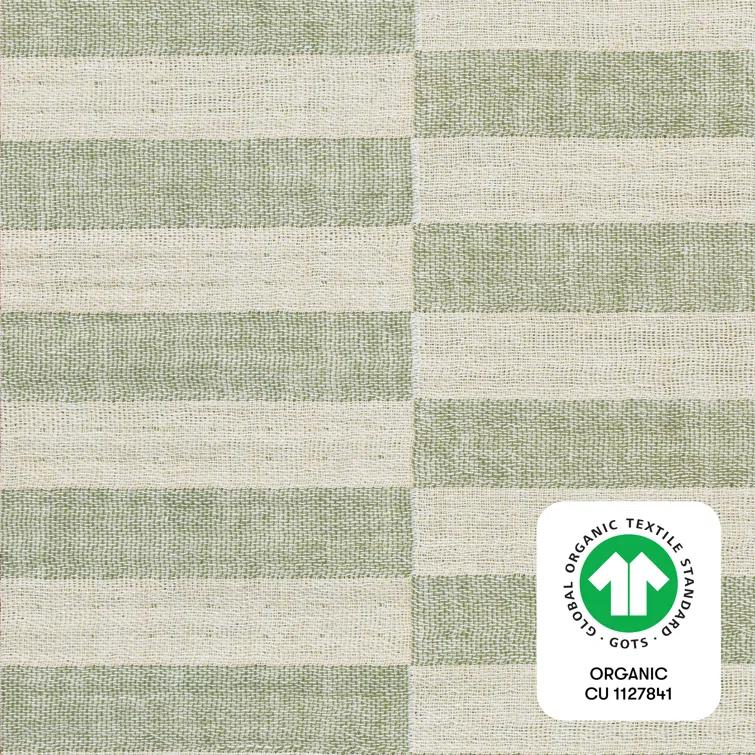 Babyletto Muslin All-Stages Midi Crib Sheet, GOTS Certified Organic Cotton - Moss Stripe
